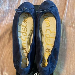 Sam Edelman Blue Suede Ballet Flats